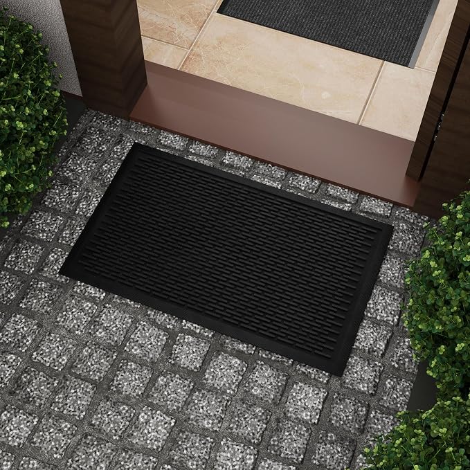 Ottomanson Heavy Duty Rubber Floor Mat – Non-Slip, Waterproof, or Patio – Stain - Image 2