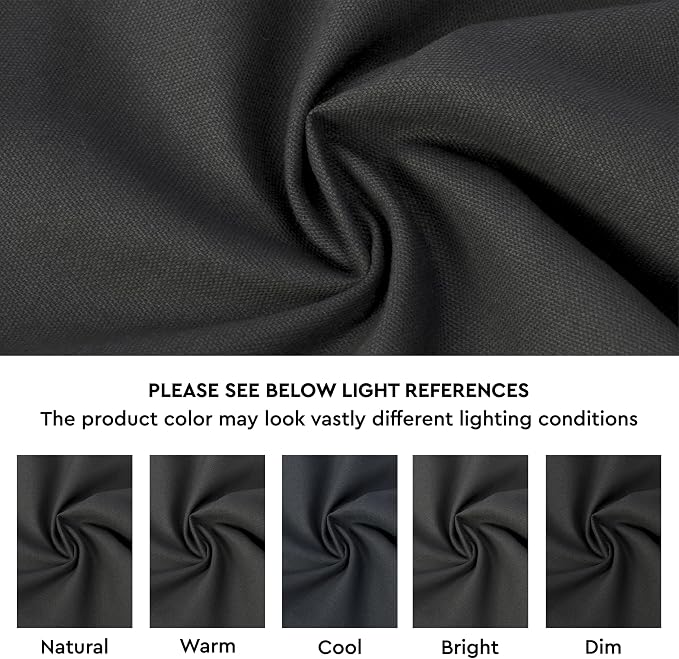 Encasa XO Table Runner 13"x72" Long | Cotton Canvas Fabric | Charcoal Grey - Image 3