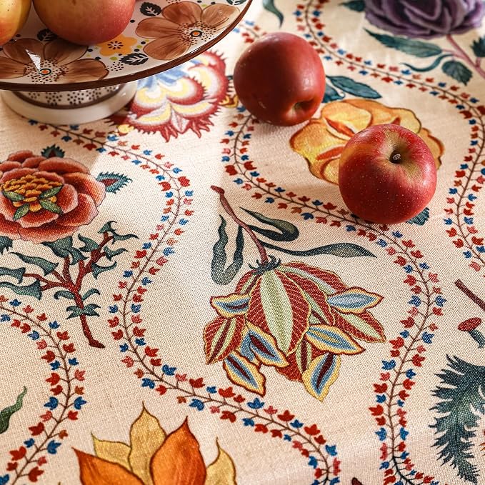 Vintage French Rectangular Tablecloth, Linen Tablecloth - Image 8