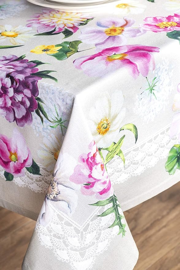 Maison d' Hermine Table Cloth Square Table 100% Cotton 54 x 54 Inches - Image 7