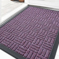 OLANLY Front Door Mat Outside Entrance 35x23, Heavy Duty Sturdy Natural Rubber by OLANLY