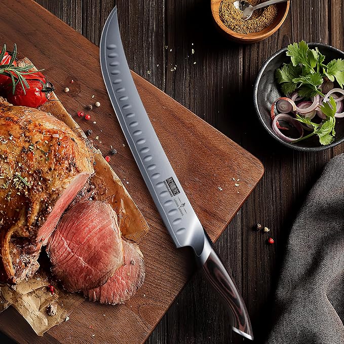 HOSHANHO Carving Slicing Knife, 12 Inch Japanese High Carbon Steel Brisket Knife - Image 7