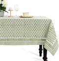 CPC Cotton Tablecloth 80x120 Inch Rectangle Indian Block Print Tablecloth- by COTTONPRINTCLUB