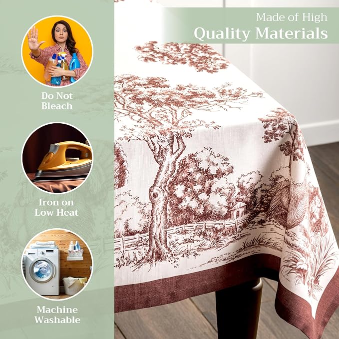 Maison d' Hermine Table Cloth Rectangle Table 100% Cotton 60 x 120 Inches Fall - Image 3