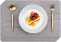 POLYTE Indoor/Outdoor Washable Woven Vinyl Table Dining Placemats by Polyte
