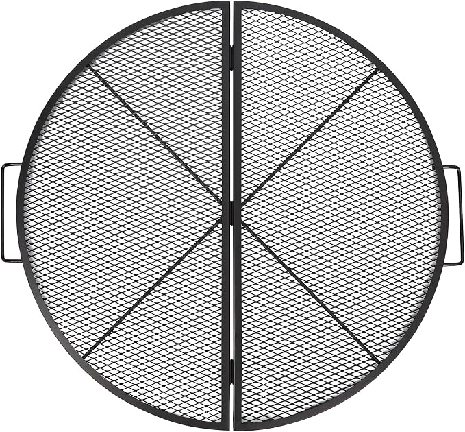 REDCAMP Foldable Fire Pit Cooking Grill Grate, Portable X-Marks Heavy Duty by REDCAMP
