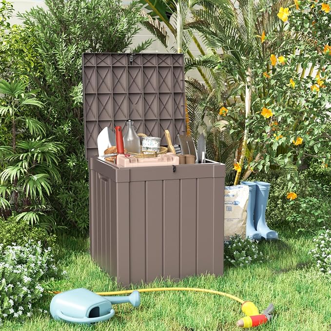 EasyUp 51Gal Outdoor Deck Box, Lager Patio Storage Box Indoor and Outdoor Use - Image 3