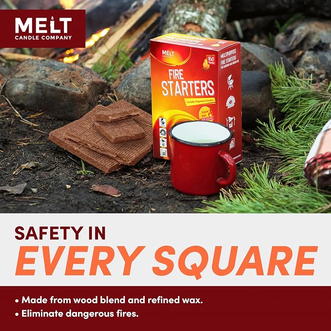 Melt Candle Company Fire Starter Squares, 160 Pieces - Image 8