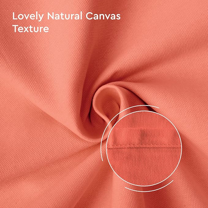 Encasa XO Table Runner 13"x36" Long | Cotton Canvas Fabric | Coral Solid Color - Image 6