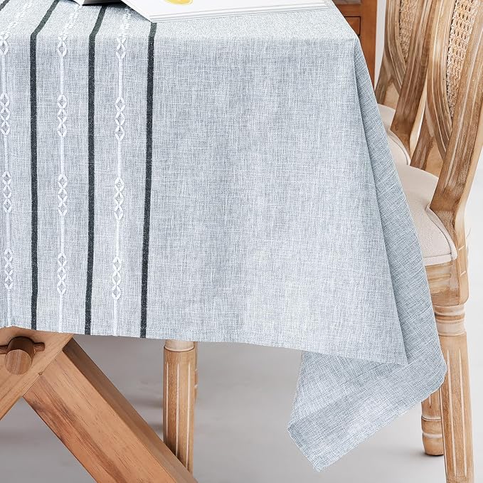 Chassic 60 x 120 inches Farmhouse Style Linen tablecloths, Boho 8 Foot Long - Image 5