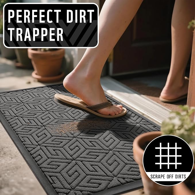 Yimobra Large Door Mat 47x24, All-Weather Waterproof Outdoor Mats - Image 2