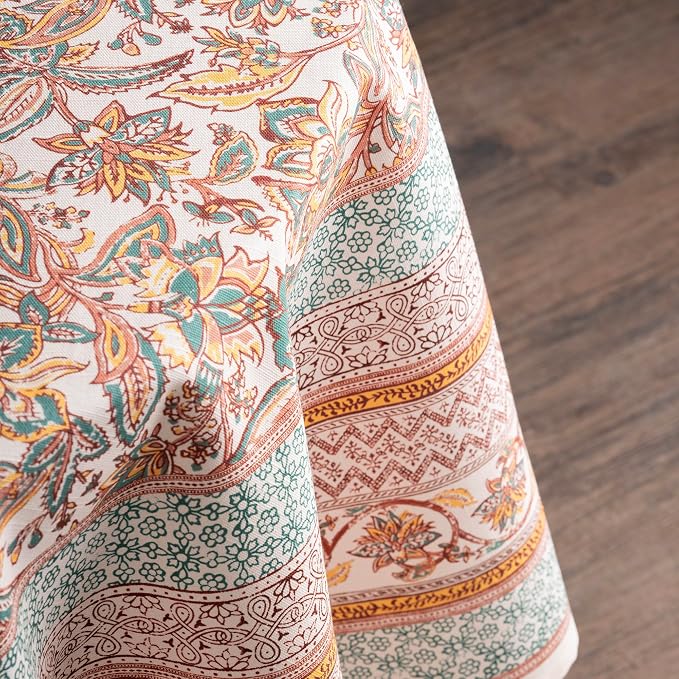 Maison d' Hermine Table Cloth Round Table 100% Cotton 63 Inches Fall Tablecloth - Image 7