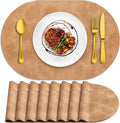 ADRIMER Placemats, Heat Resistant Oval Placemats Set of 8 Washable 12 x 17 Inch by Adrimersdreamistobeanindispensablecompanioninyourlife