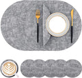 Homaxy Round Faux Leather Placemats and Coasters, Washable Dual-Side Table Mats by Homaxy