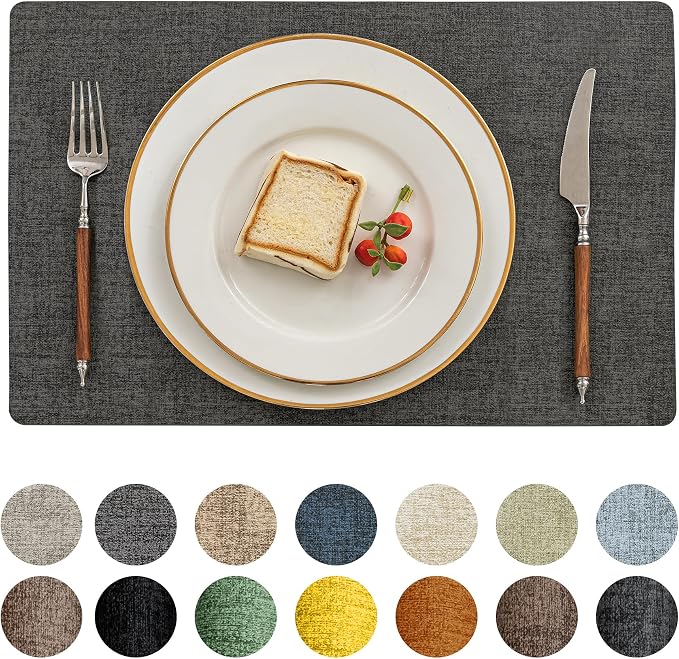 Romanstile Vinyl Placemats Set of 12-12 X 17 Inch by Romanstile