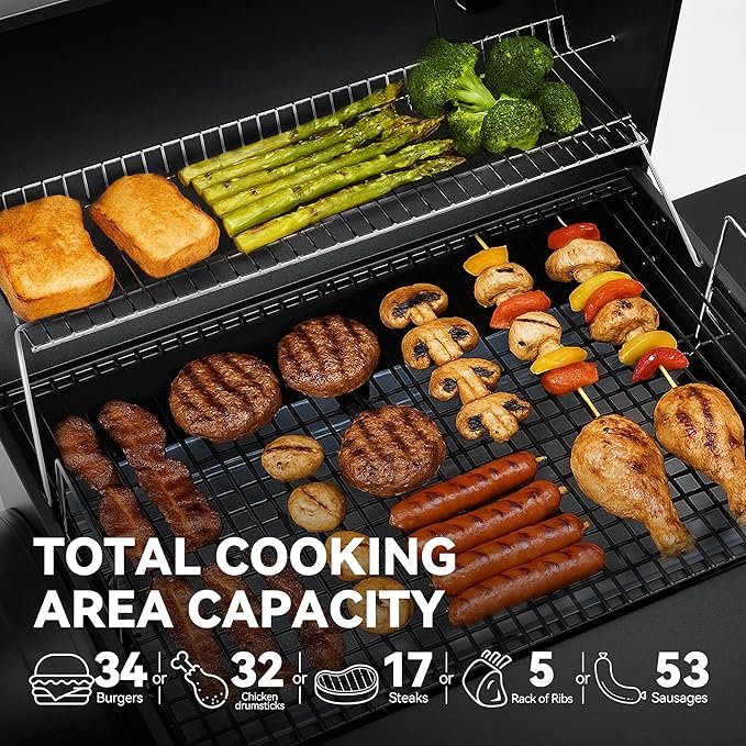 Royal Gourmet CC1830S BBQ Charcoal Grill and Offset Smoker | 823 Square Inch - Image 5