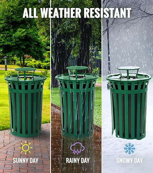 Alpine Commercial Outdoor Trash Can - Image 6