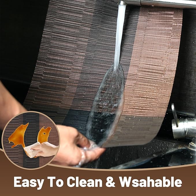Placemats Set of 8，Non-Slip PVC Weave Table Mats Easy to Clean，Heat Resistant - Image 3