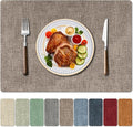 Faux Leather Heat Resistant Placemats Set of 4 – Waterproof Oilproof Wipeable by Unknown