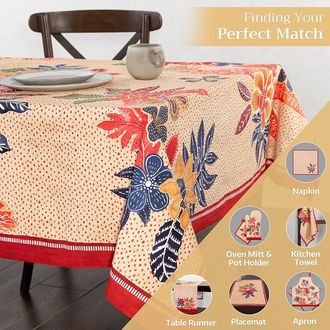 Maison d' Hermine Table Cloth Rectangle Table 100% Cotton 70 x 120 Inches Fall - Image 5