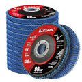 EZARC Flap Discs 120 Grit, 4.5" x 7/8" High Density Jumbo Zirconia Flap Sanding by EZARCTools