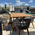 PURPLE LEAF 7 Pieces Outdoor Dining Set All Weather Wicker Patio Dining Set by Unknown