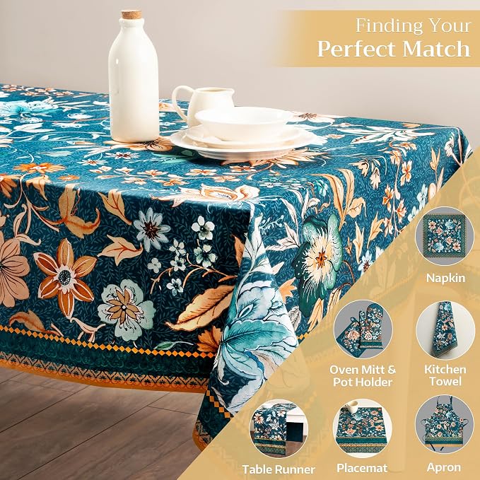 Maison d' Hermine Table Cloth Rectangle Table 100% Cotton 70 x 120 Inches Fall - Image 5
