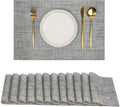 Placemats Set of 12，Non-Slip PVC Weave Table Mats Easy to Clean，Heat Resistant by flohar