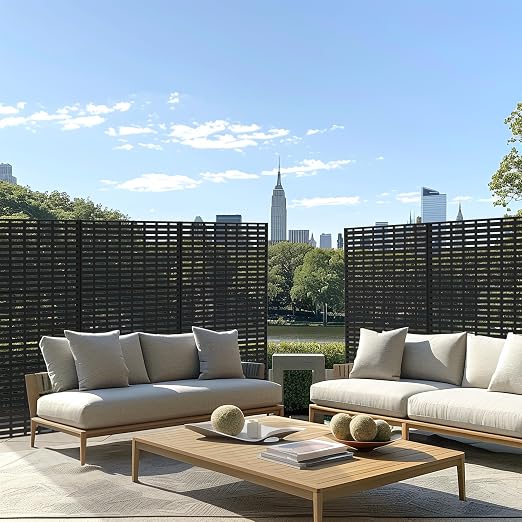 Casaphoria 72" H x 47" W Metal Outdoor Privacy Screen, Freestanding Decorative - Image 6