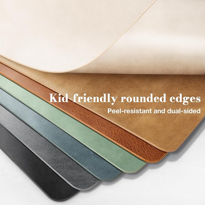 Roxifina Faux Leather Placemats Set of 6 - Image 6