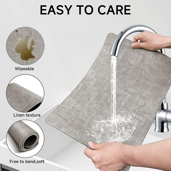 Faux Leather Vinyl Placemats Set of 4 Wipeable Heat Resistant Place Mats 100% - Image 4