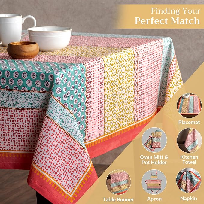 Maison d' Hermine Table Cloth Rectangle Table 100% Cotton 60 x 90 Inches - Image 5