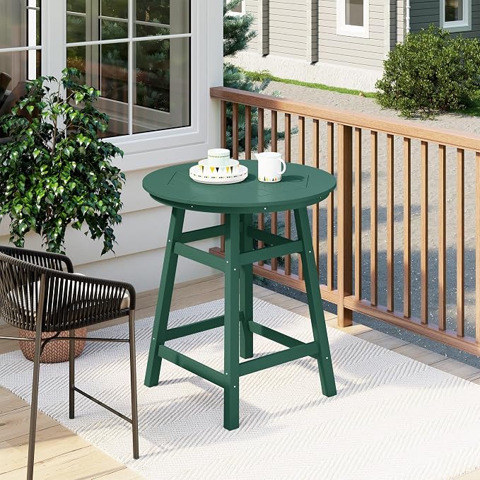 Costaelm Patio Bistro Table, Outdoor Bistro Dining Pub Table - Image 2