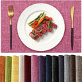 KXN Placemats Set of 6, Dual-Layer Thickened Faux Linen Table Mats, Heat by Homepage