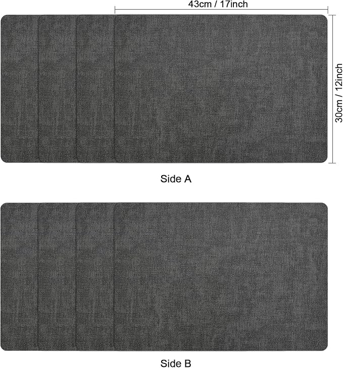Myir JUN Placemats Dual Sided, Faux Leather Place Mats Set of 8 Indoor Placemats - Image 6