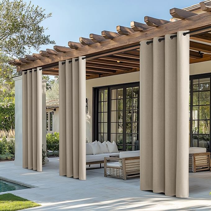 NICETOWN 100% Blackout Outdoor Curtains by NICETOWN