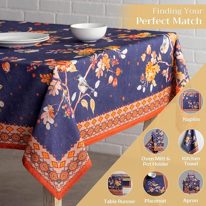 Maison d' Hermine Table Cloth Rectangle Table 100% Cotton 60 x 108 Inches Fall - Image 5