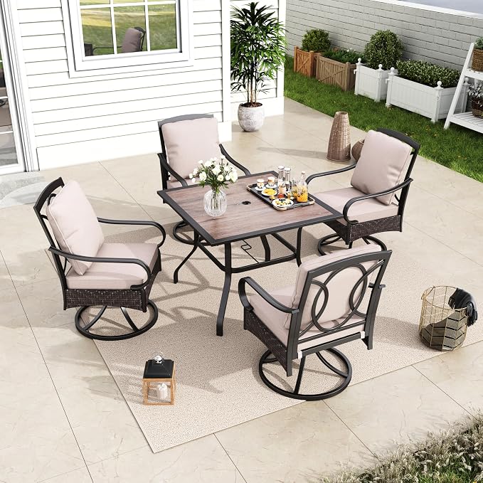 MFSTUDIO 5 Pieces Patio Dining Table by MFSTUDIO