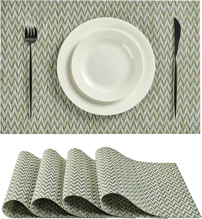 Leetaltree Green Placemats Set of 4 by Leetaltree-ArtatEveryTable