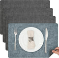 Myir JUN Dual Sided Faux Leather Placemats Set of 4 by MyirJUN