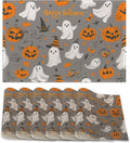Placemats Set of 6, Pumpking Ghost Table Mats, Halloween Washable Linen Table by ZTHLL