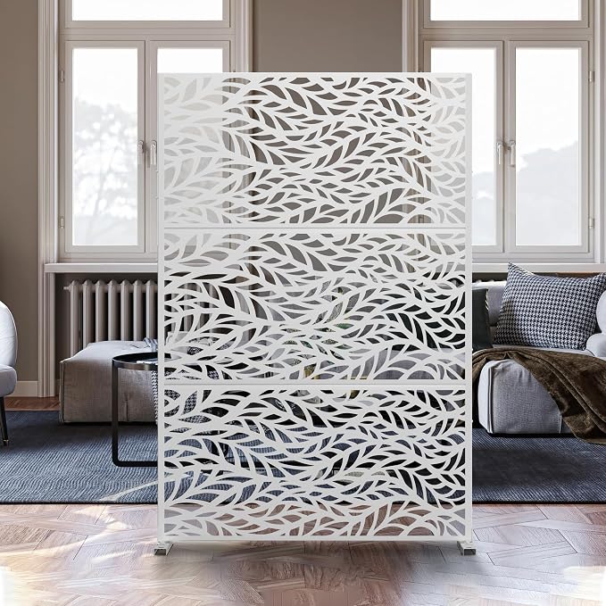 Metal Privacy Screen, Freestanding Decorative Privacy Screen - Image 7