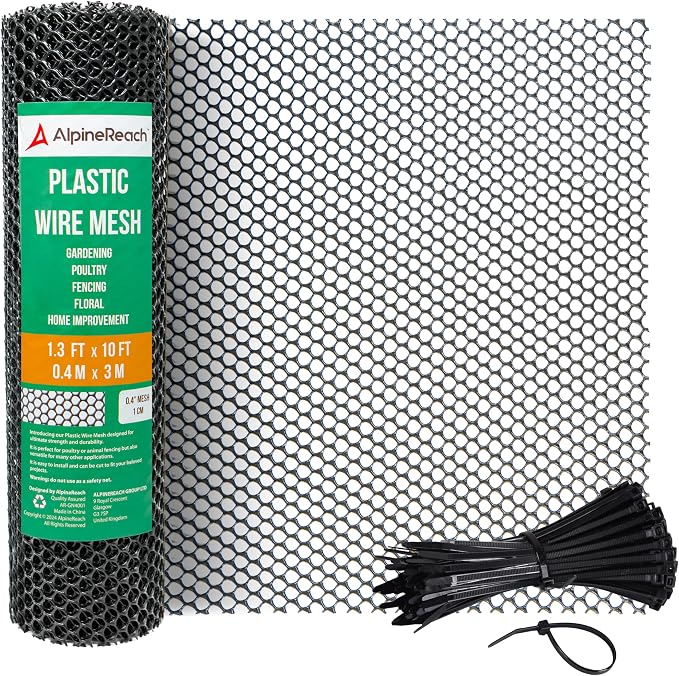 AlpineReach Plastic Wire Mesh 1.3ft x 10ft Fence Roll by AlpineReach