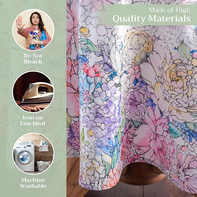 Maison d' Hermine Table Cloth Round Table 100% Cotton 69 Inches Tablecloth - Image 3
