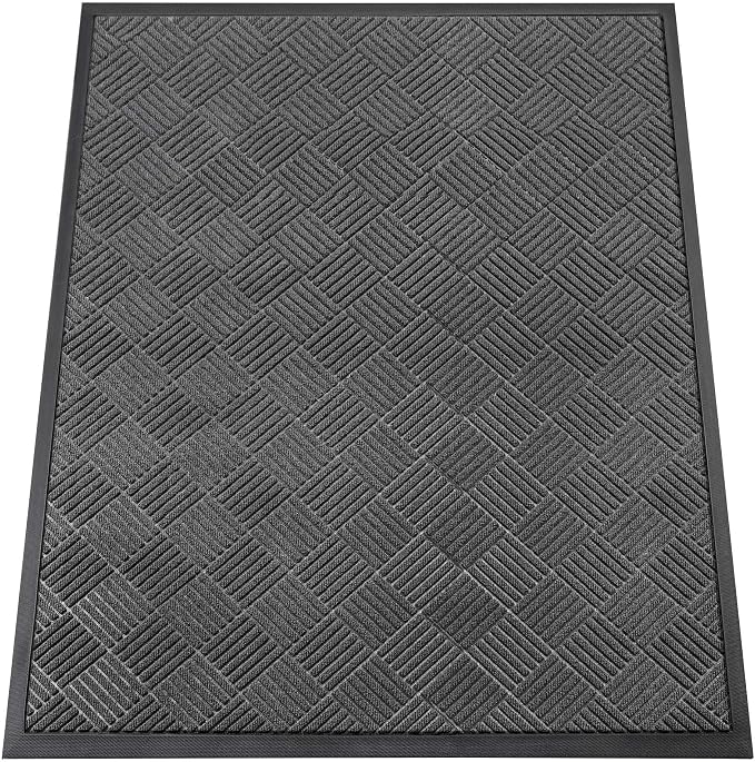 Indoor Outdoor Door Mat, 5’x 4' Doormat by HOMEK