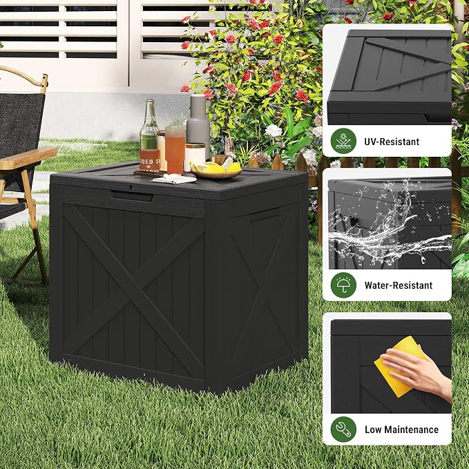 Mars Villa 31 Gallon Barn Style Deck Box, Outdoor Storage Box Waterproof - Image 5