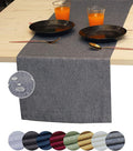 Grey Table Runner 60 inch, Waterproof Coffee Table Runner, Outdoor Long Dining by Akutana
