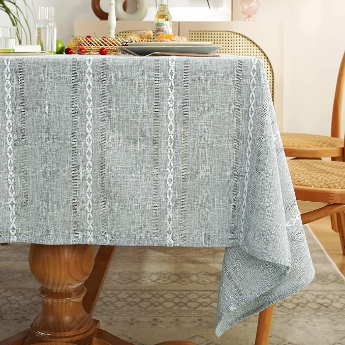 Chassic 60 x 104 inches Farmhouse Style Linen tablecloths, Wrinkle Resistant - Image 7