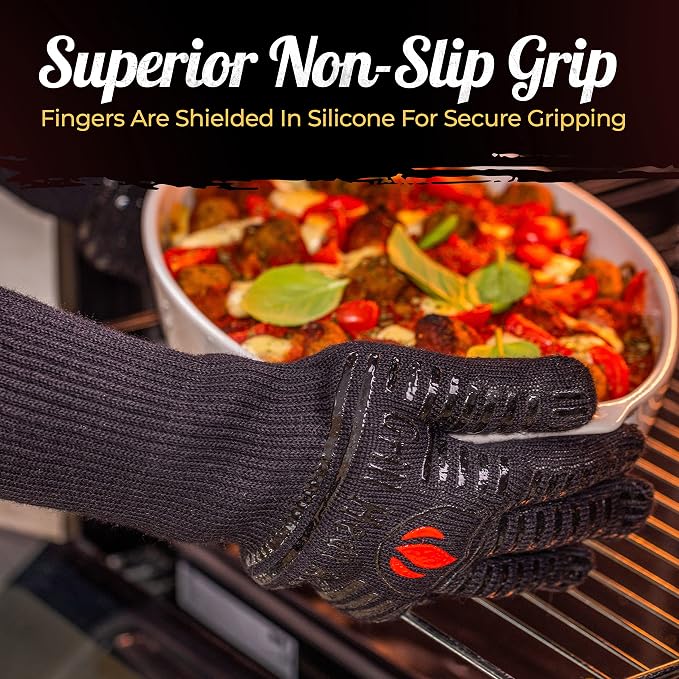 GRILL HEAT AID BBQ Grill Gloves Heat Proof - Image 6