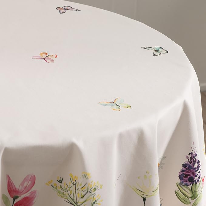 Maison d' Hermine Table Cloth Round Table 100% Cotton 63 Inches Tablecloth - Image 9